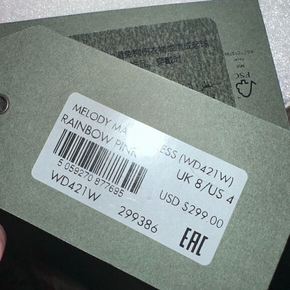 NWTs AllSaints Silk Blend Melody Marea Dress Size 4 - Picture 8 of 8